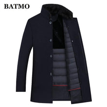 Load image into Gallery viewer, BATMO 100% wool trench coat men,men's 90% white duck down wool jackets ,thicked wool coat men,plus-size M-XXXL