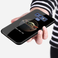 Load image into Gallery viewer, Baby yoda meme soft silicone tempered glass phone case cover shell For Samsung Galaxy S8 S9 S10e S10 Note 8 9 10 Plus
