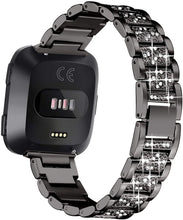 Load image into Gallery viewer, Bling Diamond watch Band For Fitbit Versa Stainless Steel Strap women Wrist Bracelet for fitbit lite/verse 2 Band Accessories
