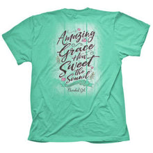 Load image into Gallery viewer, amazing-grace-shiplap-womens-religious-t-shirt-cherished-girl