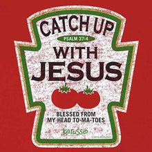 Load image into Gallery viewer, catch-up-with-jesus-kids-religious-t-shirt-kerusso-kidz