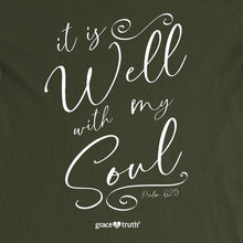 Load image into Gallery viewer, it-is-well-script-womens-religious-t-shirt-grace-&-truth