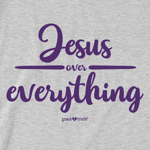 Load image into Gallery viewer, jesus-over-everything-womens-religious-raglan-grace-&-truth