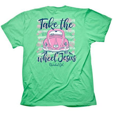Load image into Gallery viewer, jesus-take-the-wheel-womens-religious-t-shirt-cherished-girl