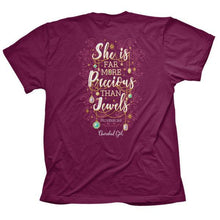 Load image into Gallery viewer, more-precious-than-jewels-proverbs-31--religious-t-shirt-cherished-girl