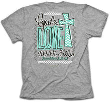 Load image into Gallery viewer, never-fails--religious-tee-cherished-girl