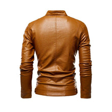 Load image into Gallery viewer, Autumn Jacket Men New Slim Retro Winter Jackets Male PU Leather Stand Collar Sportswear Suits Mens Bomber Coat Chaqueta Hombre

