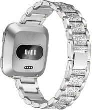 Load image into Gallery viewer, Bling Diamond watch Band For Fitbit Versa Stainless Steel Strap women Wrist Bracelet for fitbit lite/verse 2 Band Accessories
