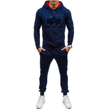 Load image into Gallery viewer, Autumn winter Hot Sale Men&#39;s Sets Hoodie+pants 2 Pieces Sets Casual Tracksuit Male Sportswear Gyms Fitness Sweatpants M-XXL
