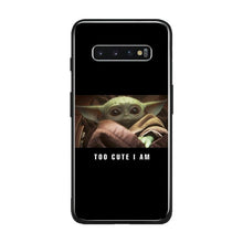 Load image into Gallery viewer, Baby yoda meme soft silicone tempered glass phone case cover shell For Samsung Galaxy S8 S9 S10e S10 Note 8 9 10 Plus
