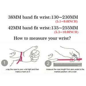 Band For Apple Watch 4 5 1/2/3 Milanese Loop Stainless steel 42mm 38mm Bracelet strap for iwatch series 40mm 44mm
