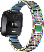 Load image into Gallery viewer, Bling Diamond watch Band For Fitbit Versa Stainless Steel Strap women Wrist Bracelet for fitbit lite/verse 2 Band Accessories
