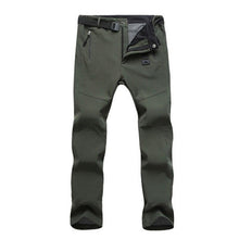 Load image into Gallery viewer, Autumn Winter Hiking Mens Pants Softshell Fleece Outdoor Trousers Waterproof Snow Gym Pants Trousers Male Plus Size High Quality
