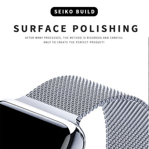Band For Apple Watch 4 5 1/2/3 Milanese Loop Stainless steel 42mm 38mm Bracelet strap for iwatch series 40mm 44mm