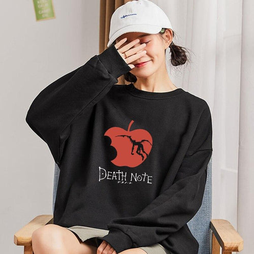 Autumn Women/Men Hip Hop Pullovers Death Note Harajuku O Neck Streetwear Sweatshirts Teenager Boys/Girls Cotton O-neck Jumpers