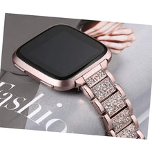 Load image into Gallery viewer, Bling Diamond watch Band For Fitbit Versa Stainless Steel Strap women Wrist Bracelet for fitbit lite/verse 2 Band Accessories
