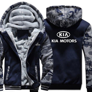 Autumn Winter male Hoodie warm KIA Motors Sweatshirt advertising jacket Thickening Coats Zipper Fleece clothes