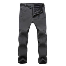 Load image into Gallery viewer, Autumn Winter Hiking Mens Pants Softshell Fleece Outdoor Trousers Waterproof Snow Gym Pants Trousers Male Plus Size High Quality
