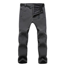 Load image into Gallery viewer, Autumn Winter Hiking Mens Pants Softshell Fleece Outdoor Trousers Waterproof Snow Gym Pants Trousers Male Plus Size High Quality
