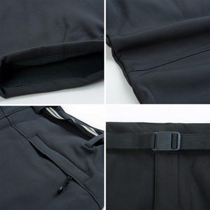 Autumn Winter Hiking Mens Pants Softshell Fleece Outdoor Trousers Waterproof Snow Gym Pants Trousers Male Plus Size High Quality