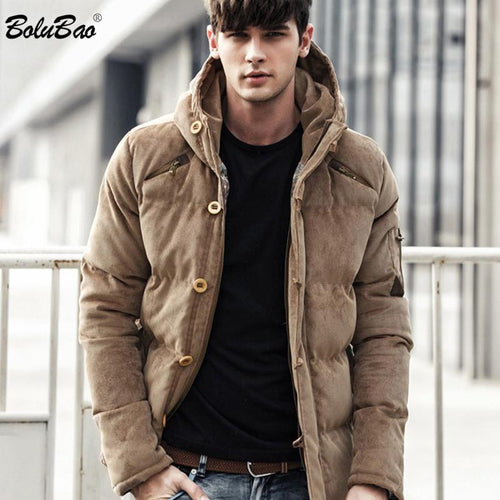 BOLUBAO New Men Winter Jacket Coat Fashion Quality Cotton Padded Windproof Thick Warm Soft Brand Clothing Hooded Male Parkas