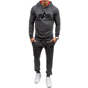 Autumn winter Hot Sale Men's Sets Hoodie+pants 2 Pieces Sets Casual Tracksuit Male Sportswear Gyms Fitness Sweatpants M-XXL