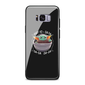 Baby yoda meme soft silicone tempered glass phone case cover shell For Samsung Galaxy S8 S9 S10e S10 Note 8 9 10 Plus
