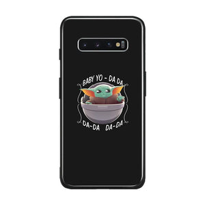 Baby yoda meme soft silicone tempered glass phone case cover shell For Samsung Galaxy S8 S9 S10e S10 Note 8 9 10 Plus