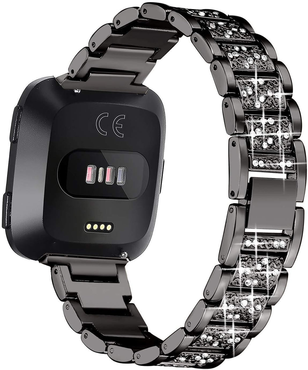 Bling Diamond watch Band For Fitbit Versa Stainless Steel Strap women Wrist Bracelet for fitbit lite/verse 2 Band Accessories