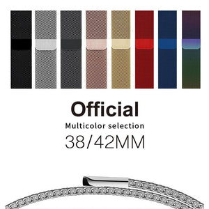 Band For Apple Watch 4 5 1/2/3 Milanese Loop Stainless steel 42mm 38mm Bracelet strap for iwatch series 40mm 44mm