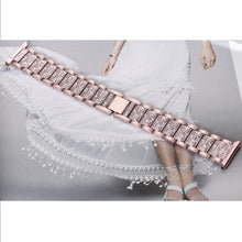 Load image into Gallery viewer, Bling Diamond watch Band For Fitbit Versa Stainless Steel Strap women Wrist Bracelet for fitbit lite/verse 2 Band Accessories
