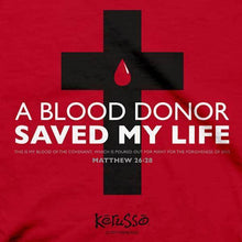 Load image into Gallery viewer, blood-donor-red-adult-religious-t-shirt-kerusso
