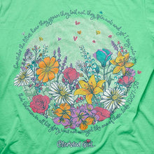 Load image into Gallery viewer, consider-the-lilies--religious-t-shirt-cherished-girl
