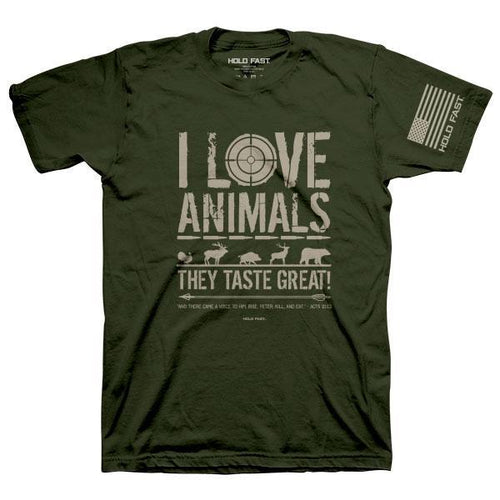 eating-animals--religious-t-shirt-hold-fast