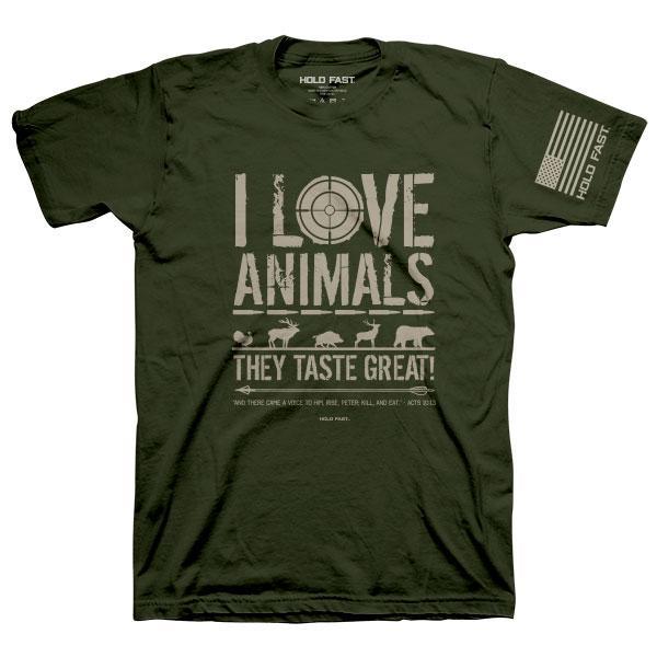 eating-animals--religious-t-shirt-hold-fast