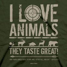 Load image into Gallery viewer, eating-animals--religious-t-shirt-hold-fast
