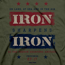 Load image into Gallery viewer, iron-mens-religious-t-shirt-hold-fast
