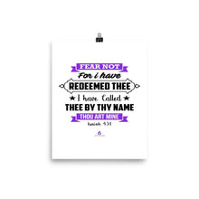 Load image into Gallery viewer, Isaiah 43:1 - &quot;Fear Not For I Have Redeemed Thee&quot; - Religious Poster-Downloads-Thou Art Mine-Thou Art Mine
