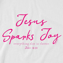 Load image into Gallery viewer, jesus-sparks-joy-romans-15:13-womens-religious-raglan-grace-&amp;-truth
