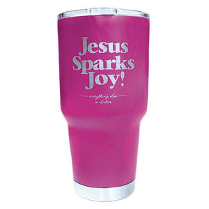 "Jesus Sparks Joy Stainless Steel Tumbler" Religious Tumbler from Kerusso-Tumbler-Kerusso-Thou Art Mine