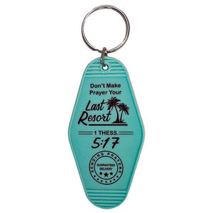 "Last Resort Retro Motel Keychain" Religious Keychain from Kerusso-Keychain-Kerusso-Thou Art Mine