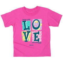Load image into Gallery viewer, love-blocks-kids-religious-t-shirt-kerusso-kidz
