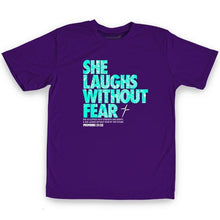 Load image into Gallery viewer, she-laughs-youth-religious-t-shirt-kerusso-active
