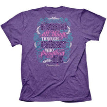 Load image into Gallery viewer, through-christ--religious-t-shirt-cherished-girl
