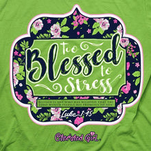 Load image into Gallery viewer, too-blessed--religious-t-shirt-cherished-girl
