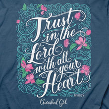 Load image into Gallery viewer, trust-in-the-lord-womens-religious-t-shirt-cherished-girl
