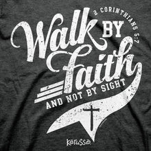 Load image into Gallery viewer, walk-by-faith--religious-t-shirt-kerusso

