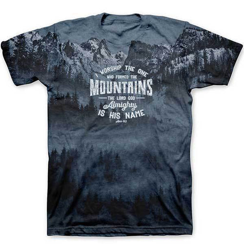 who-made-the-mountains-adult-religious-t-shirt-kerusso